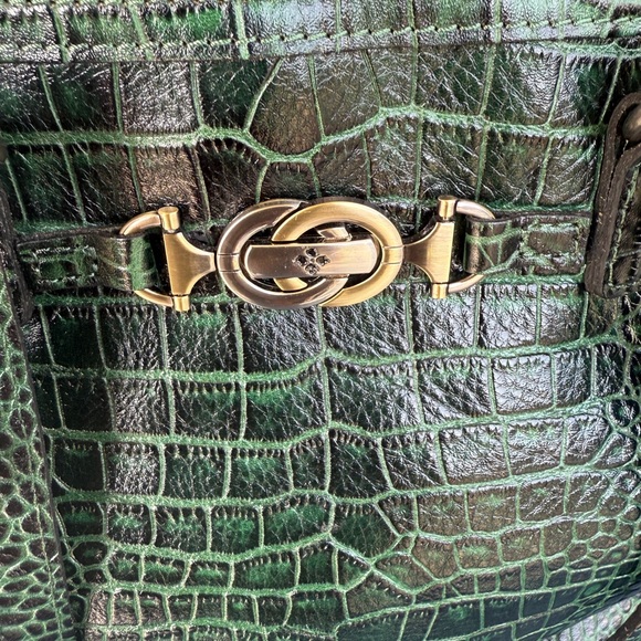 Patricia Nash Green Crocodile-Embossed Tote - Picture 3 of 6